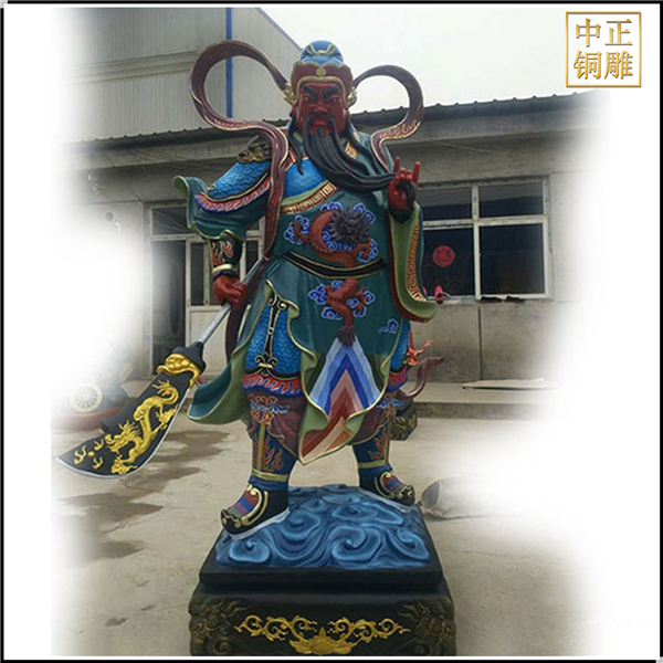 彩繪銅關公像鑄造.jpg 彩繪銅關公像鑄造.jpg